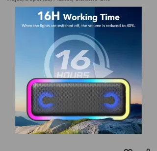 Altavoz Portátil con Luces LED