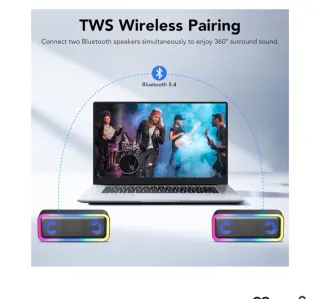 Altavoz Portátil con Luces LED