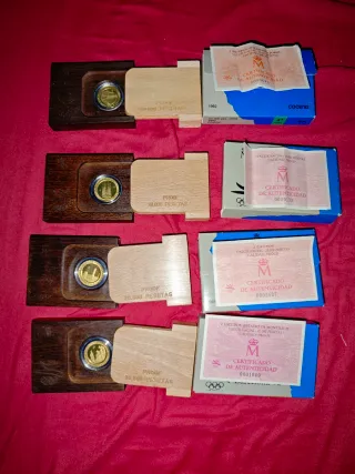 4 Monedas Oro Barcelona 92