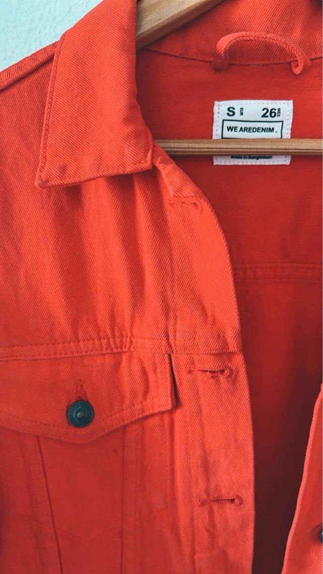 Chaqueta Vaquera Roja Pull&Bear