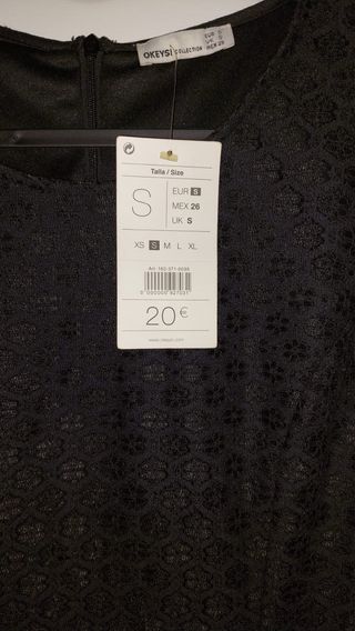 Vestido negro encaje talla S