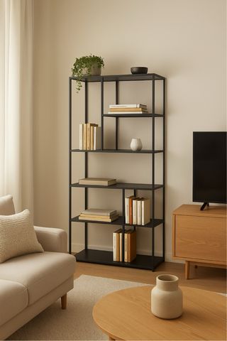 Librería Minimalista Negra