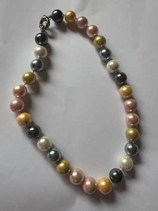 Collar corto perlas multicolor