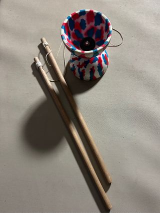 Diábolo profesional camuflaje rojo/azul