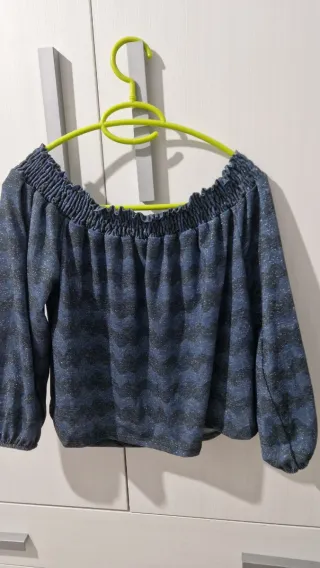 Camiseta Klasiks brillo azul y plata