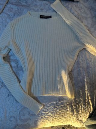 Blusa blanca acanalada GRAN SUITE MODA s/xs