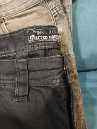 4 Pantalones Vaqueros Azúl,mostaza,negro y gris