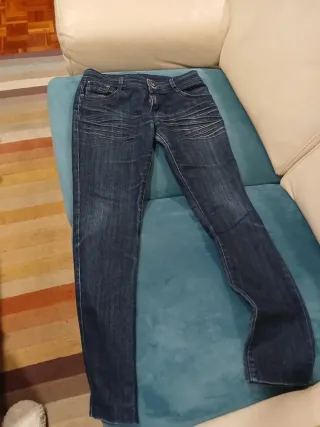 4 Pantalones Vaqueros Azúl,mostaza,negro y gris