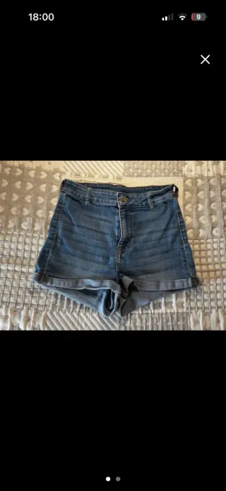 Shorts vaqueros cintura alta talla 38