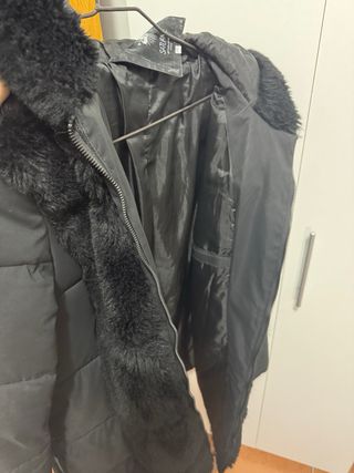 Chaqueta negra mujer con pelo