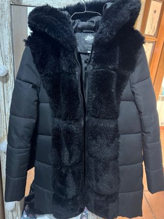 Chaqueta negra mujer con pelo