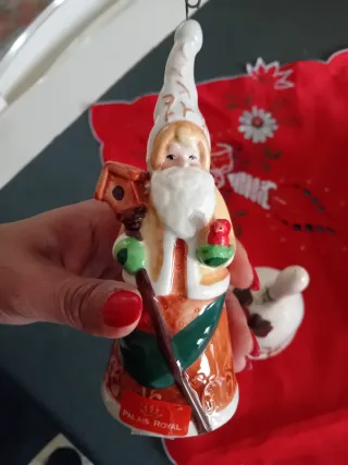 Set 2 campanelli Natale ceramica