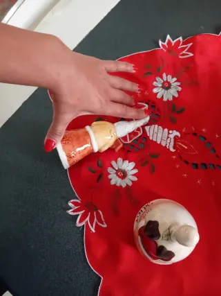 Set 2 campanelli Natale ceramica