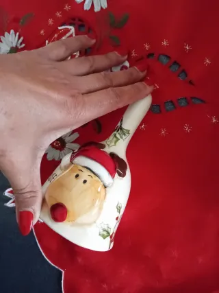 Set 2 campanelli Natale ceramica