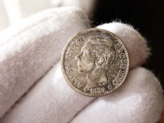 Moneda Plata 50 céntimos 1880 *8*0 Alfonso XII