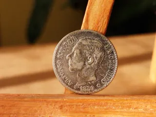 Moneda Plata 50 céntimos 1880 *8*0 Alfonso XII