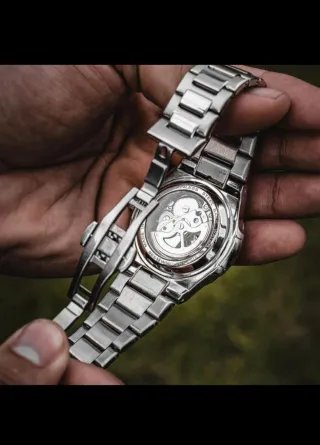 Reloj Automático Acero Inoxidable Esqueleto