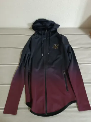 Sudadera SikSilk Hombre Talla S Negra y Morada