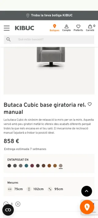 Butaca relax manual giratoria beige