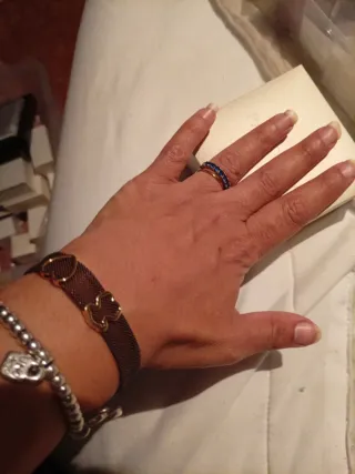 Anillo plata con piedras azules