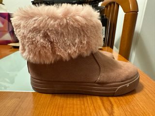 Botas niña forradas rosa y marrón