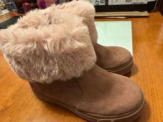Botas niña forradas rosa y marrón