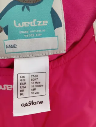 Conjunto Nieve Infantil Mono y Gorro