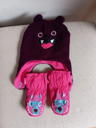 Conjunto Nieve Infantil Mono y Gorro