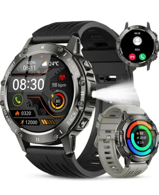 Reloj Inteligente Deportivo Negro y Gris