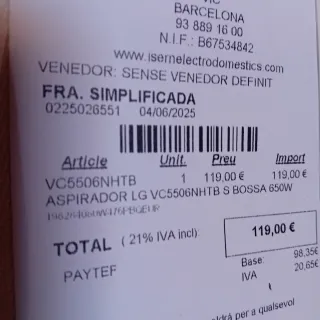 Aspiradora LG azul y negra