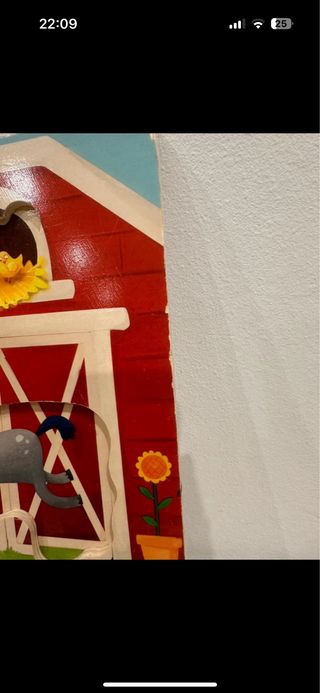 Puzzle madera animales granja