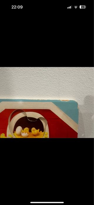 Puzzle madera animales granja