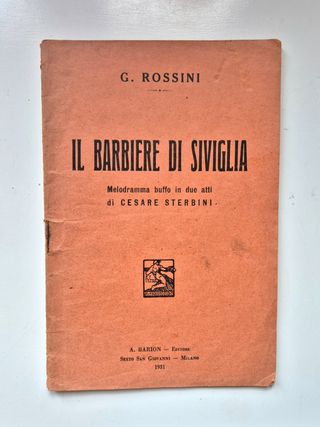 Il barbiere di Siviglia - G. Rossini. Libretto