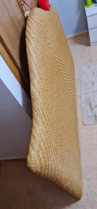 Cabecero de mimbre beige/marrón