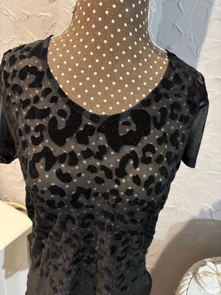 Camiseta estampado Animal Negro