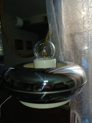 Lampada da tavolo Space Age Acciaio Cromato anni 6