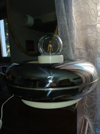 Lampada da tavolo Space Age Acciaio Cromato anni 6