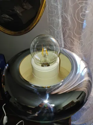 Lampada da tavolo Space Age Acciaio Cromato anni 6