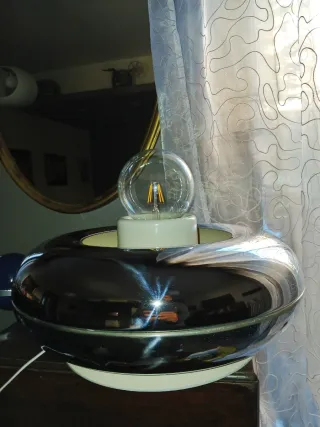 Lampada da tavolo Space Age Acciaio Cromato anni 6