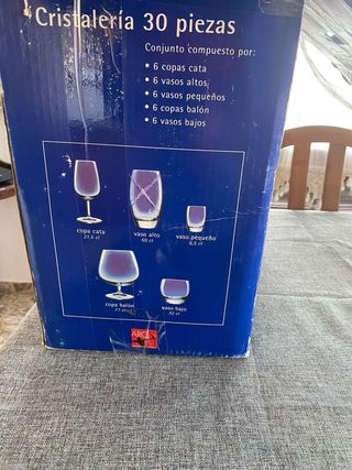 Juego Vasos Cristal Cristalería 24 Piezas