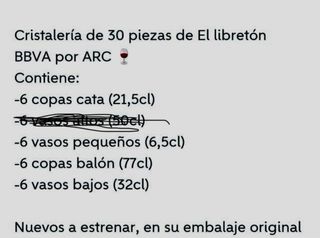 Juego Vasos Cristal Cristalería 24 Piezas
