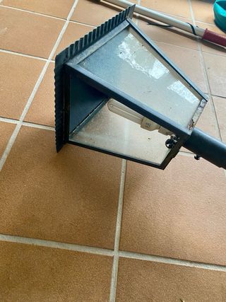 2 Farolas Exterior Cristal y Metal