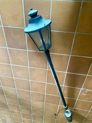 2 Farolas Exterior Cristal y Metal