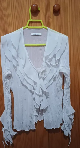 Blusa KAILYN MAX blanca con volantes
