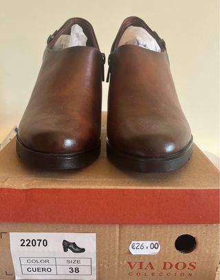 Botines Via Dos Marrones Talla 38