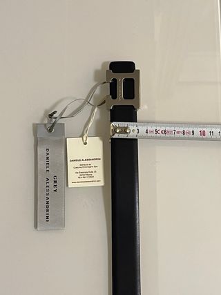 Cintura Daniele Alessandrini Pelle Blu Argento