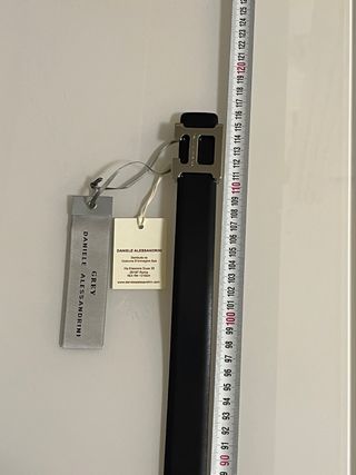 Cintura Daniele Alessandrini Pelle Blu Argento