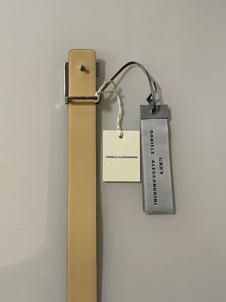 Cintura Daniele Alessandrini Pelle Blu Argento