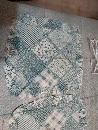 3 fodere copricuscini fantasia con volant