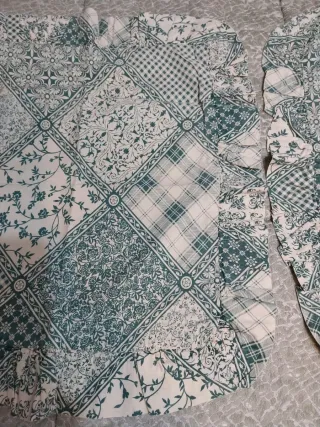 3 fodere copricuscini fantasia con volant